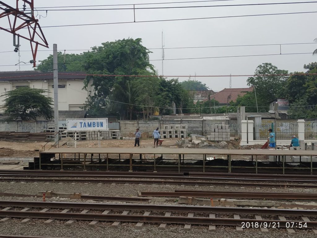 Blue Line : Pembangunan Stasiun Tambun